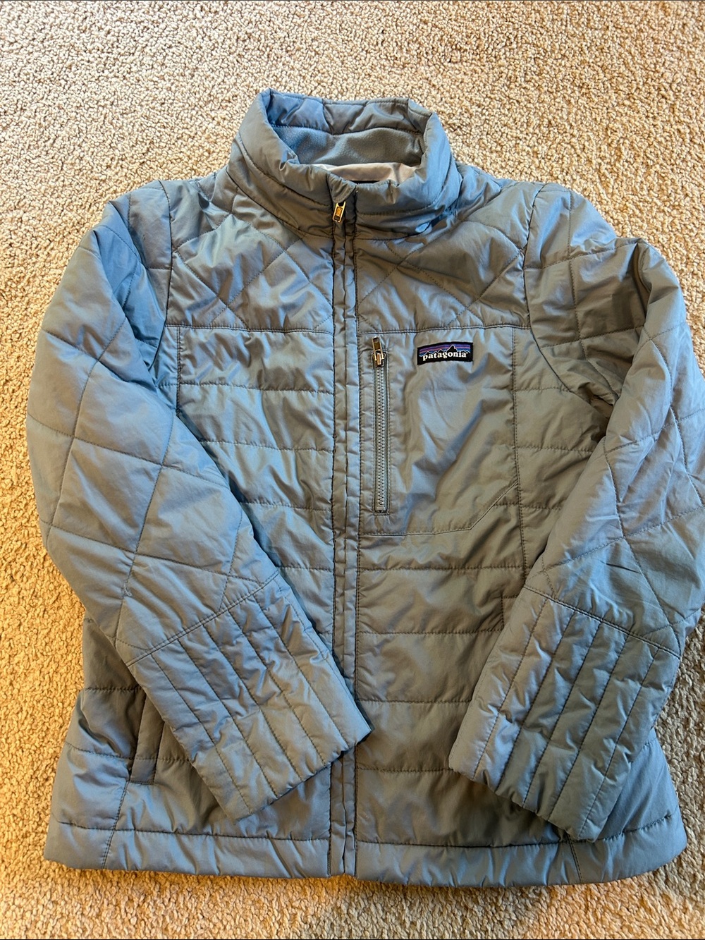 Patagonia Kids' Lightweight Quilted Radalie Patagonia Jacket - Light Blue